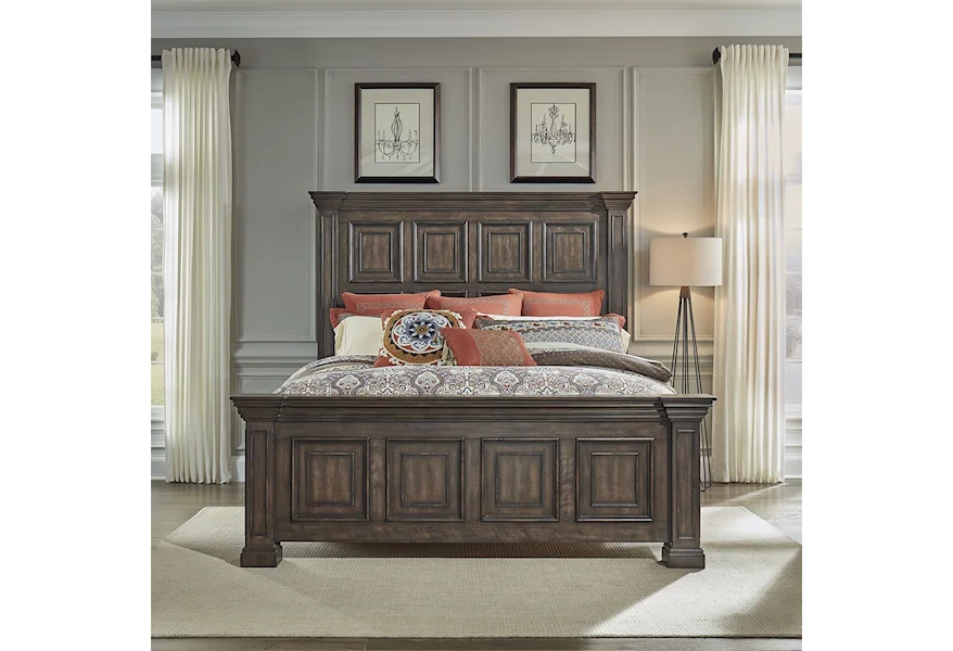 Big Valley King Panel Bed by Libby at Walker's Furniture