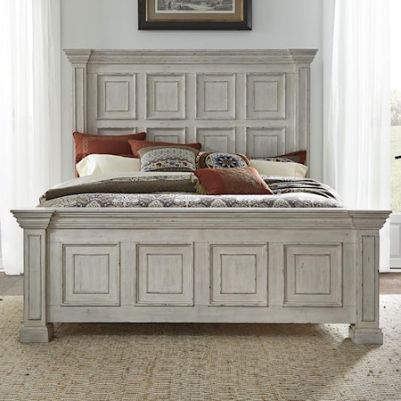 Relaxed Vintage California King Panel Bed