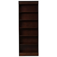 Traditional 84 Inch Bookcase with Adjustable Shelves