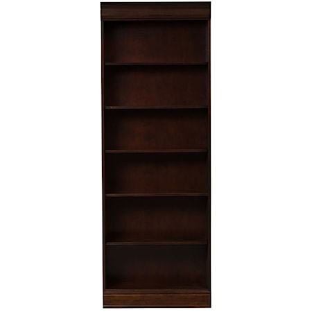 Traditional 84 Inch Bookcase with Adjustable Shelves