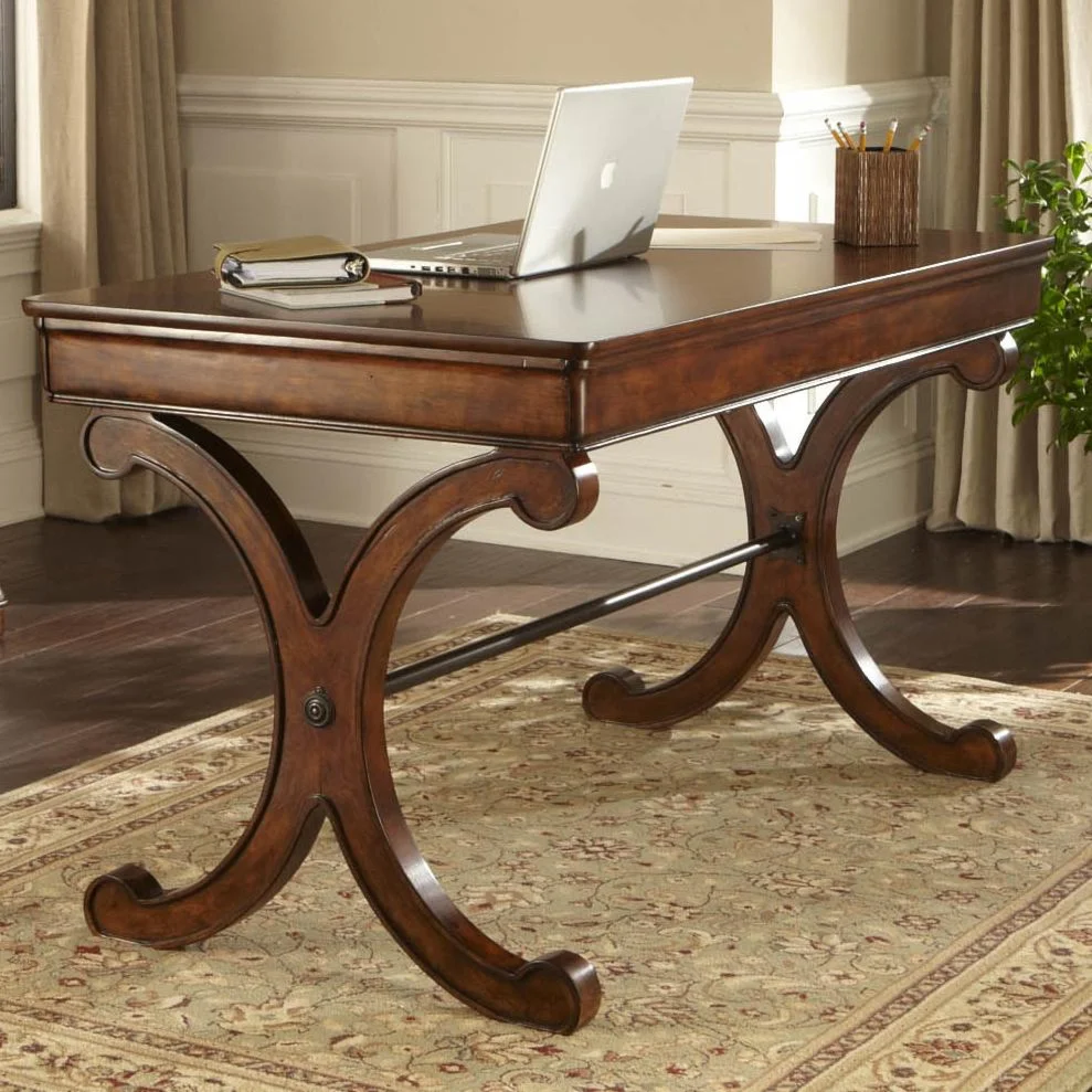 Liberty Furniture Brookview Complete Desk in Rustic Cherry Finish