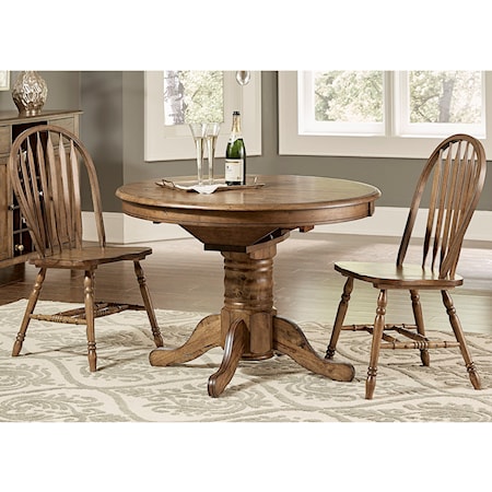 Pedestal Table and Chair Set