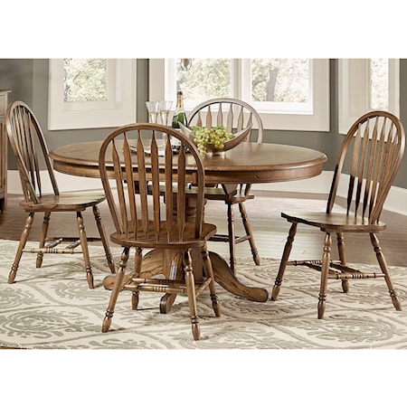 Pedestal Table and Chair Set