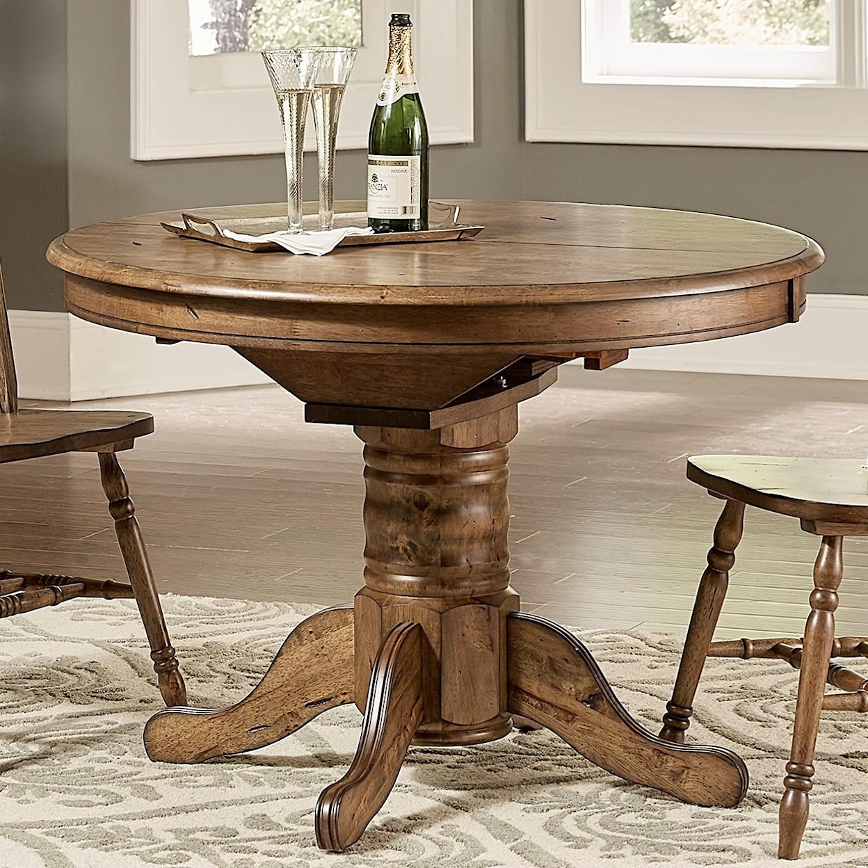 Libby Carly Oval Pedestal Dining Table