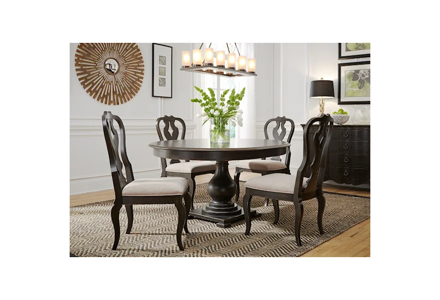 Chesapeake Round Pedestal Table and Chair Set by Liberty Furniture at Dream Home Interiors