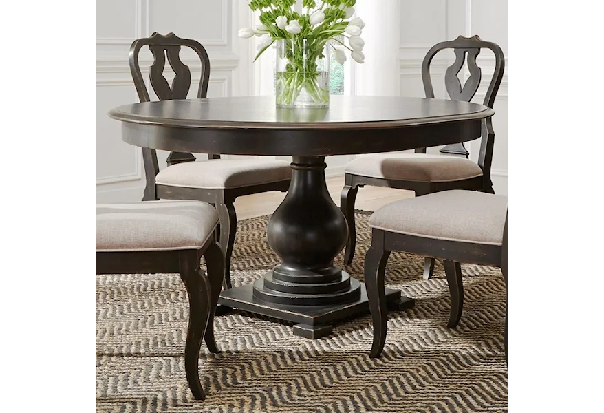 Chesapeake Round Pedestal Table by Liberty Furniture at Dream Home Interiors