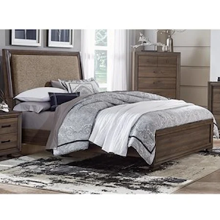 Contemporary Queen Upholstered Bed 
