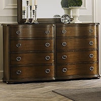 Transitional 8 Drawer Dresser