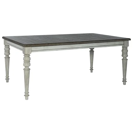 Cottage Two-Tone Rectangular Leg Table