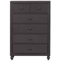 Cottage 5-Drawer Chest with Bun Feet