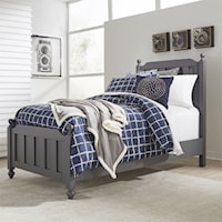 Cottage Twin Panel Bed with Bun Feet
