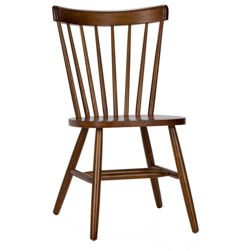Transitional Side Chair with Spindle Back