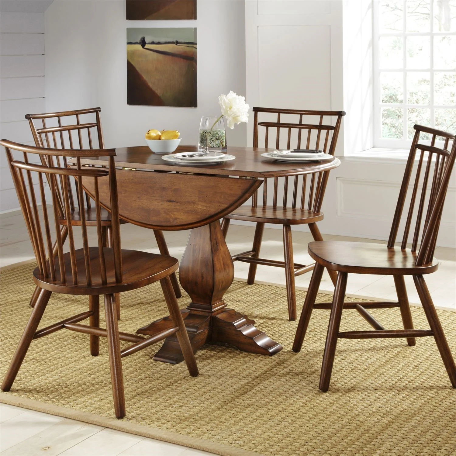 Liberty Furniture Creations II 38-CD-5ROS 5 Piece Casual Dining Table and  Chair Set | Schewels Home | Table & Chair Set - 5 Pc