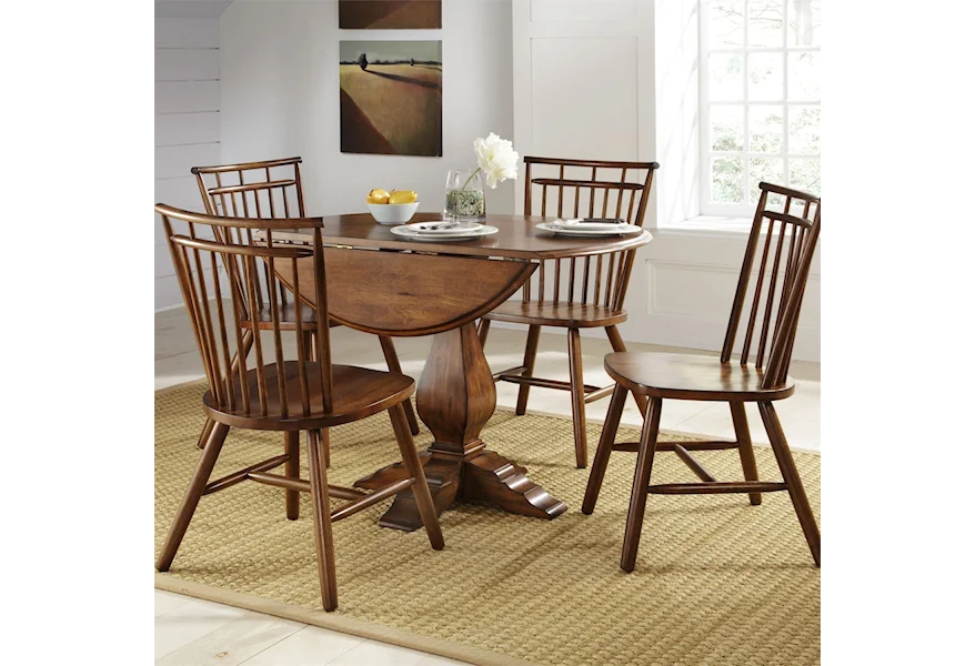 Creations II 5 Piece Dining Table and Chair Set by Liberty Furniture at VanDrie Home Furnishings