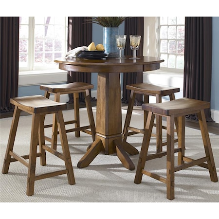 5 Piece Pub Table and Bar Stools