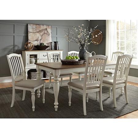 7 Piece Rectangular Table Set