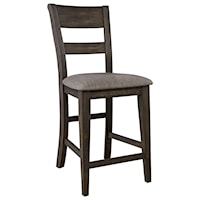 Transitional Open Back Counter Height Dining Chair