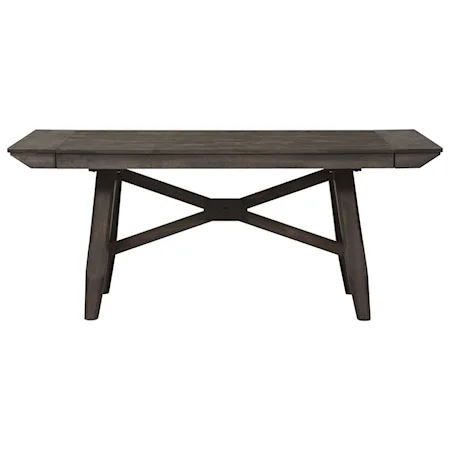 Transitional Trestle Table with Two 12" Leaves