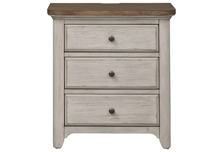 Farmhouse Reimagined 3 Drawer Night Stand by Liberty Furniture at Suburban Furniture