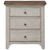 Libby Farmhouse Reimagined 3-Drawer Night Stand