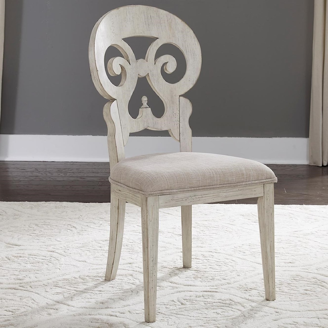 Liberty Furniture Farmhouse Reimagined Splat Back Side Chair