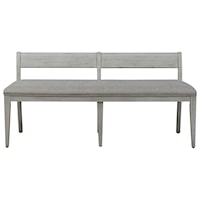 Relaxed Vintage Upholstered Dining Bench