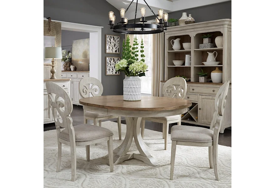 Farmhouse Reimagined 5-Piece Table and Chair Set by Liberty Furniture at Suburban Furniture