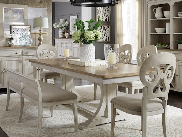 6-Piece Trestle Table Set