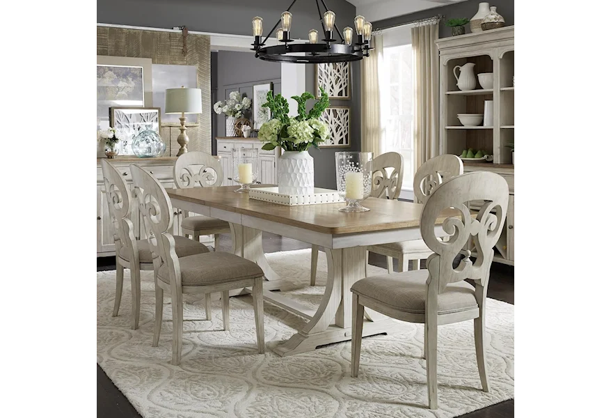 Farmhouse Reimagined 7-Piece Table and Chair Set by Liberty Furniture at Suburban Furniture
