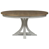 Farmhouse Pedestal Table with 12" Removable Leaf