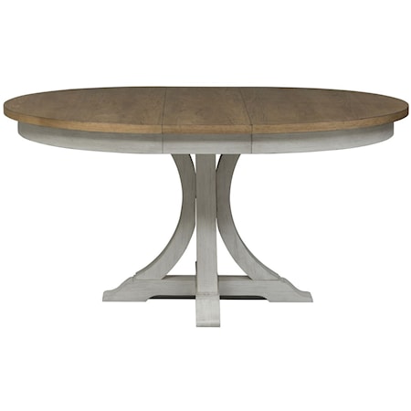 Farmhouse Pedestal Table with 12" Removable Leaf
