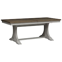 Farmhouse Trestle Table with 18" Removable Leaf