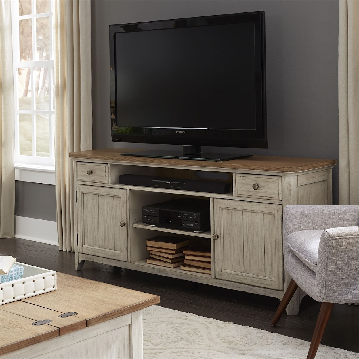 Libby Farmhouse Reimagined Entertainment TV Stand