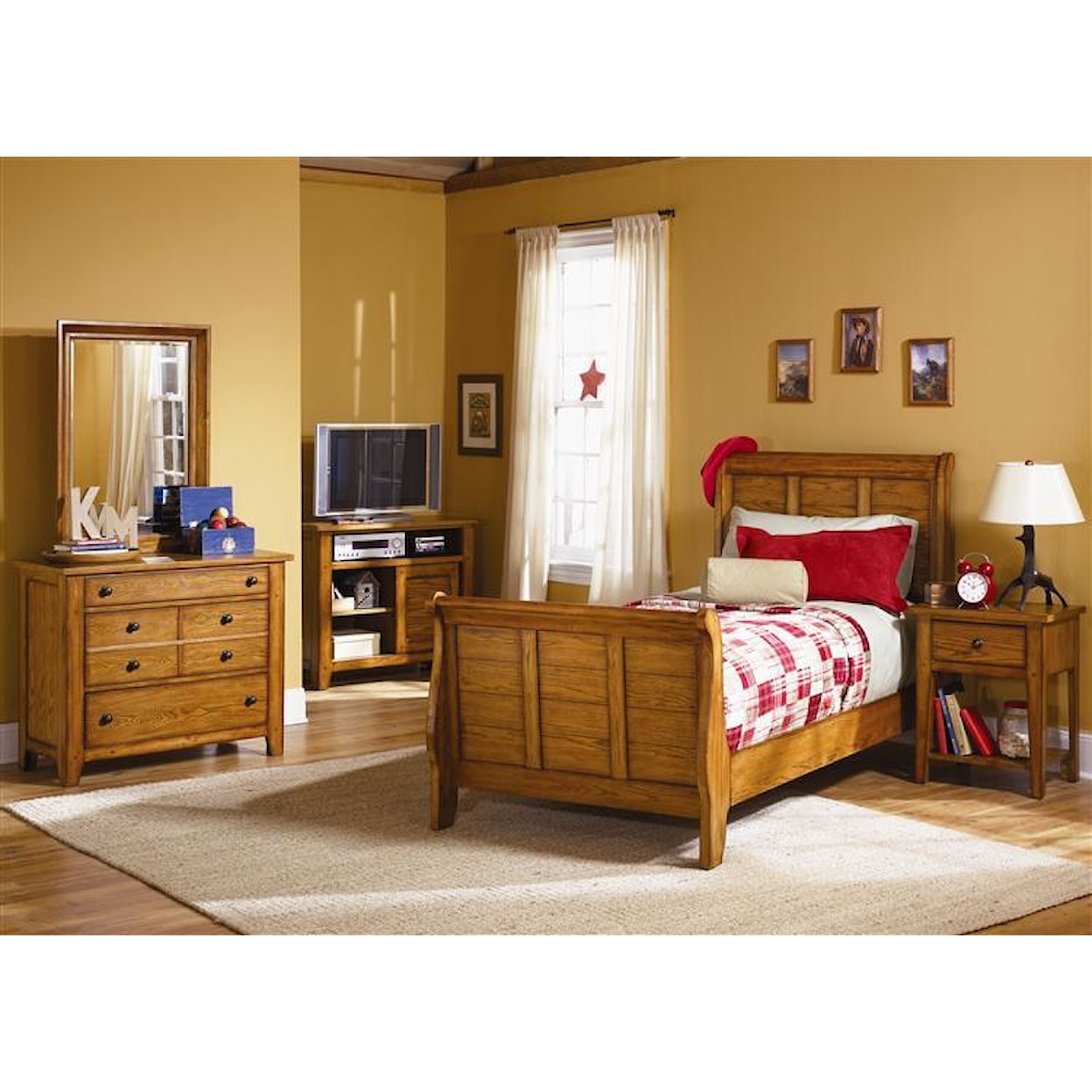 Liberty Furniture Grandpa's Cabin Twin Sleigh Bed