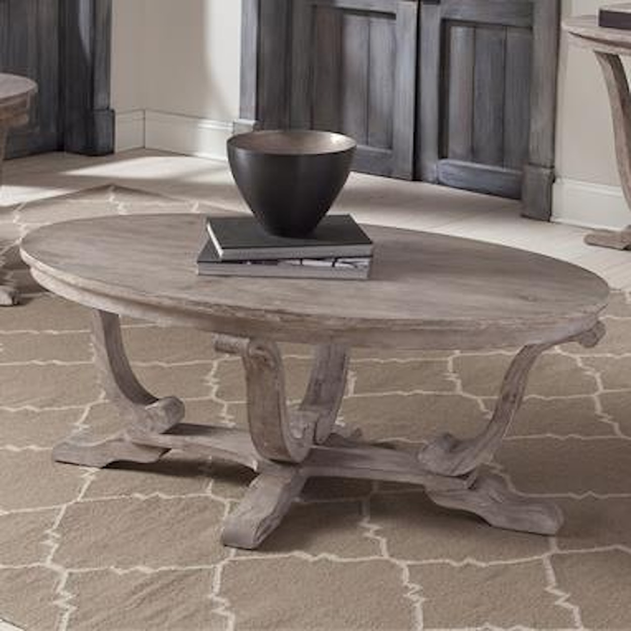 Libby Greystone Mill Oval Cocktail Table