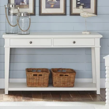 Rustic Casual 2 Drawer Sofa Table
