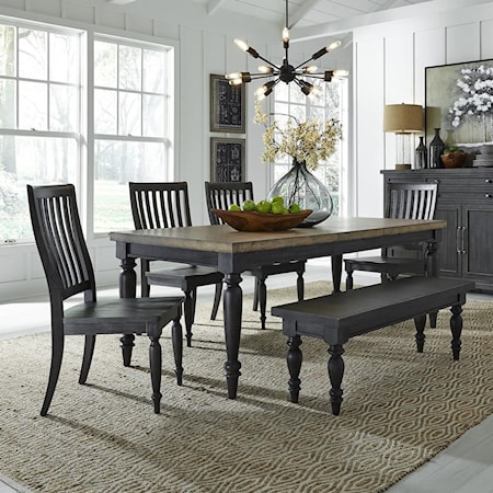 6-Piece Rectangular Table Set