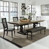 Libby Harvest Home 6-Piece Trestle Table Set