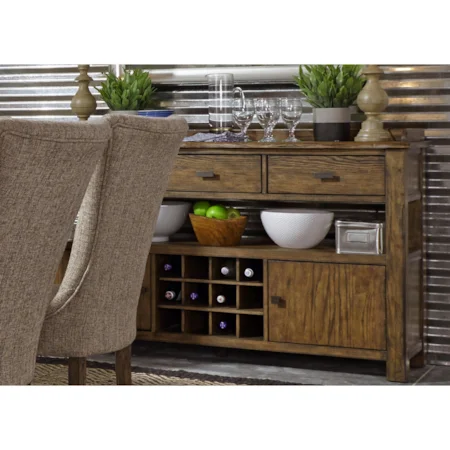Casual Sideboard with Wine Bottle Storage
