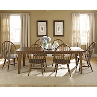 7-Piece Mission Style Rectangular Dining Table and Chair Set