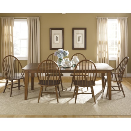 7 Piece Rectangular Table Set