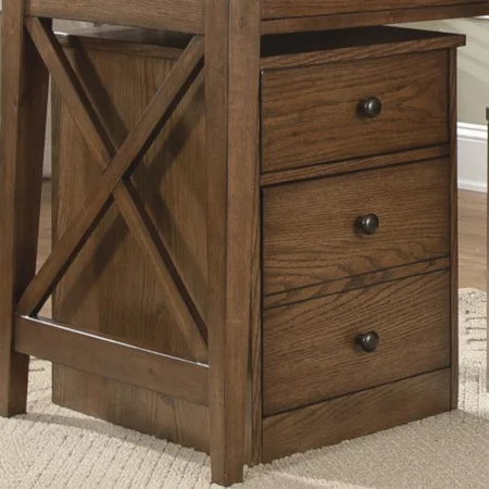 Mobile File Cabinet with Two Drawers and Door Locks