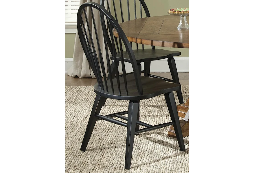 Hearthstone Windsor Back Side Chair by Liberty Furniture at Reeds Furniture