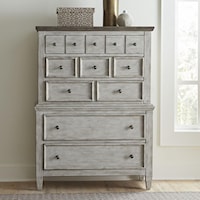 Transitional Two-Toned 5 Drawer Chest