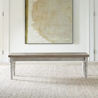 Transitional Two-Toned Dining Bench