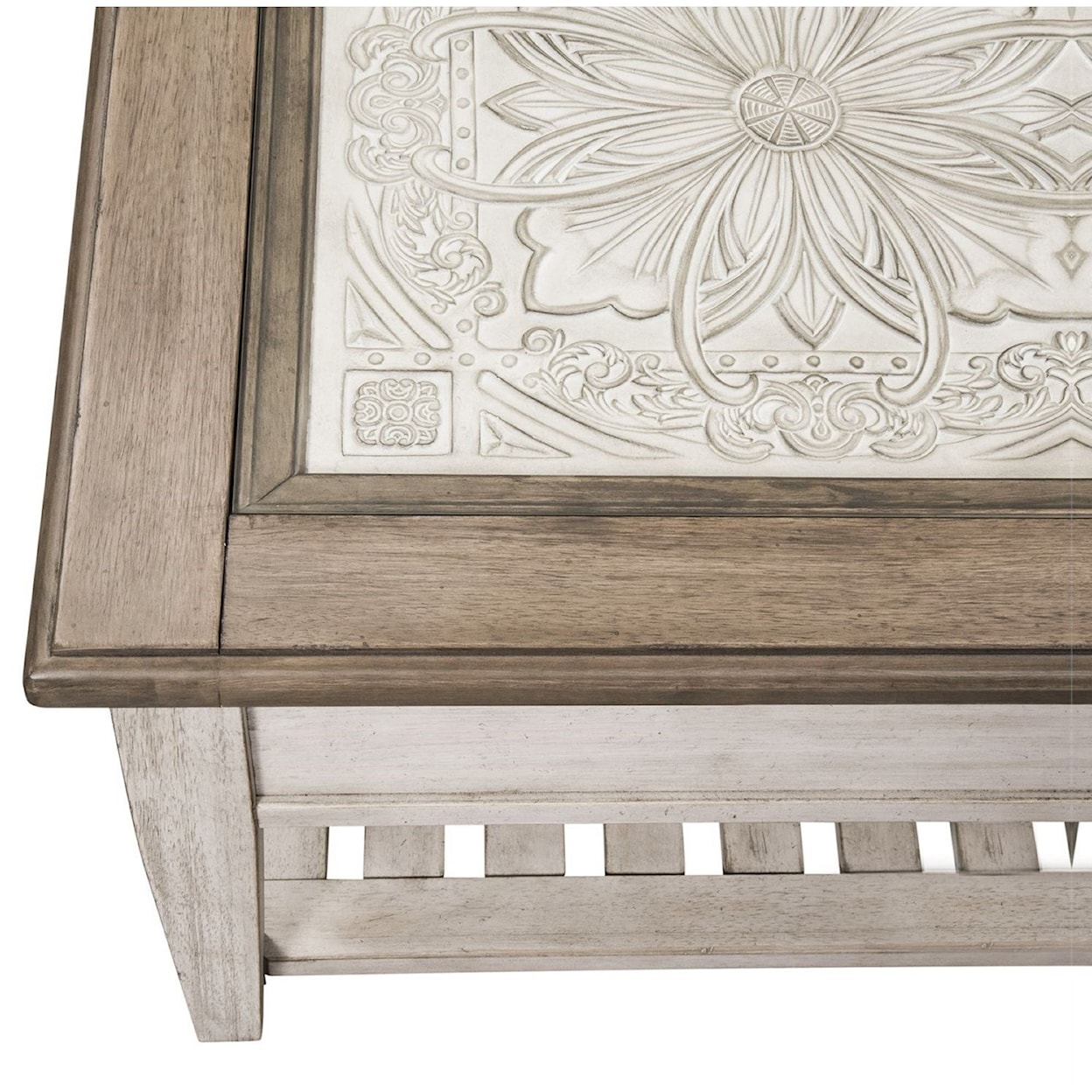 Liberty Furniture Heartland Rectangular Ceiling Tile Cocktail Table