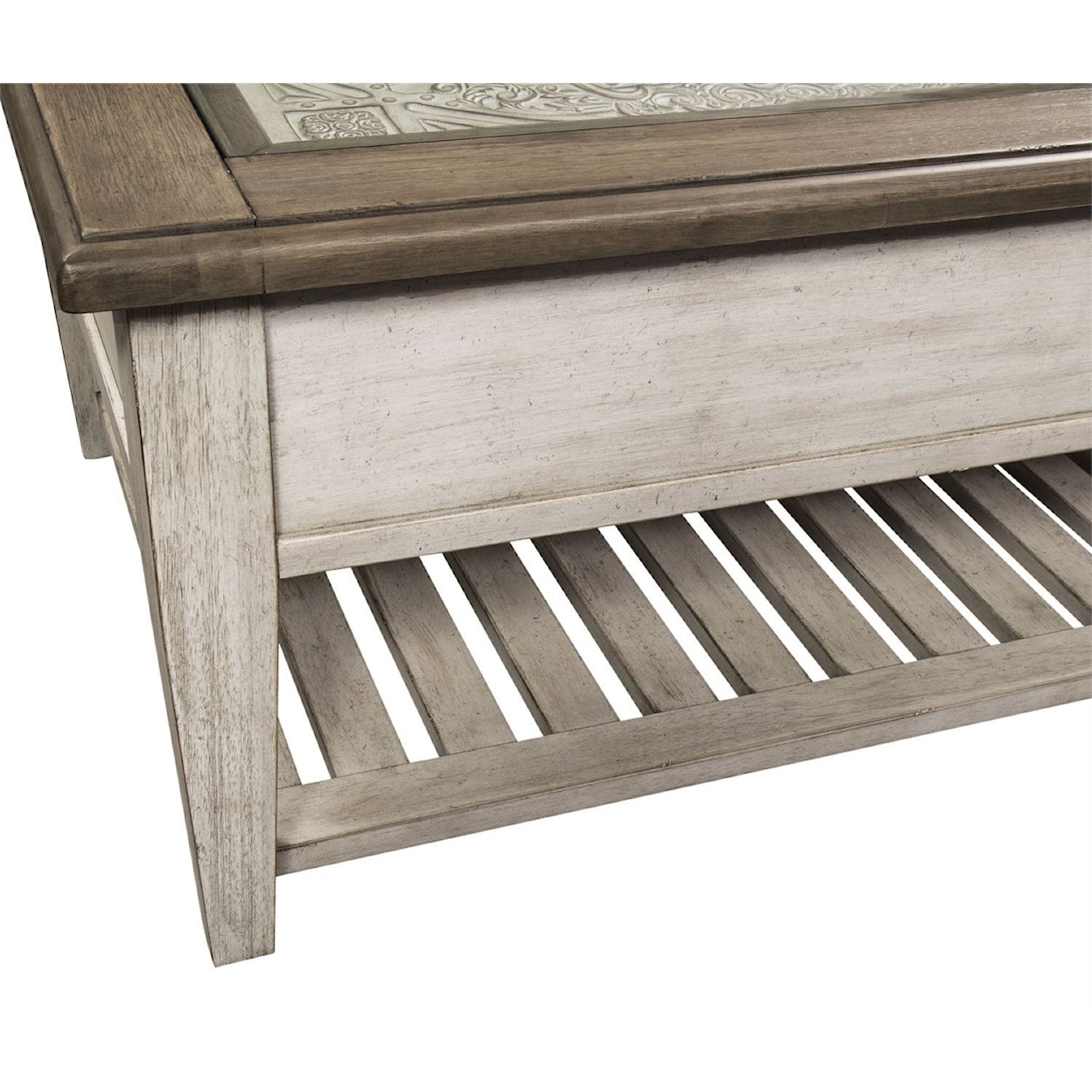 Liberty Furniture Heartland Rectangular Ceiling Tile Cocktail Table