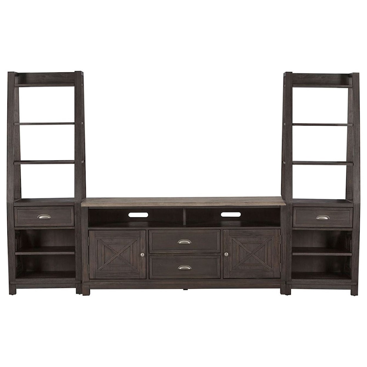 Liberty Furniture Heatherbrook Entertainment Center with Piers