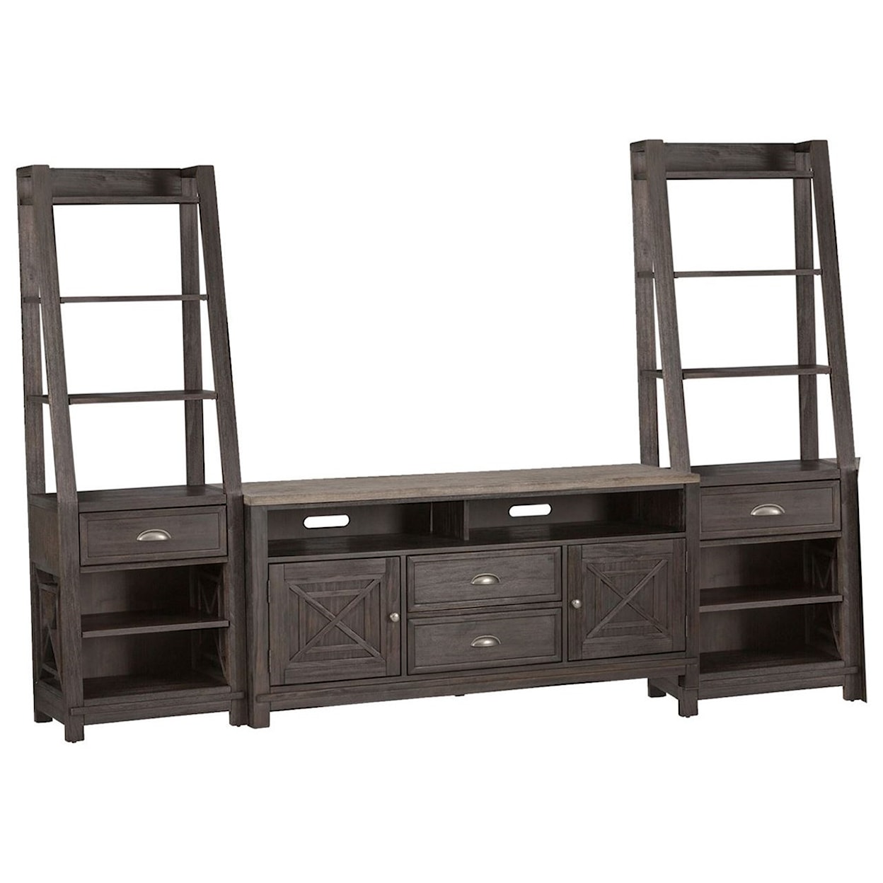Liberty Furniture Heatherbrook Entertainment Center with Piers