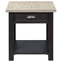 Transitional Drawer End Table